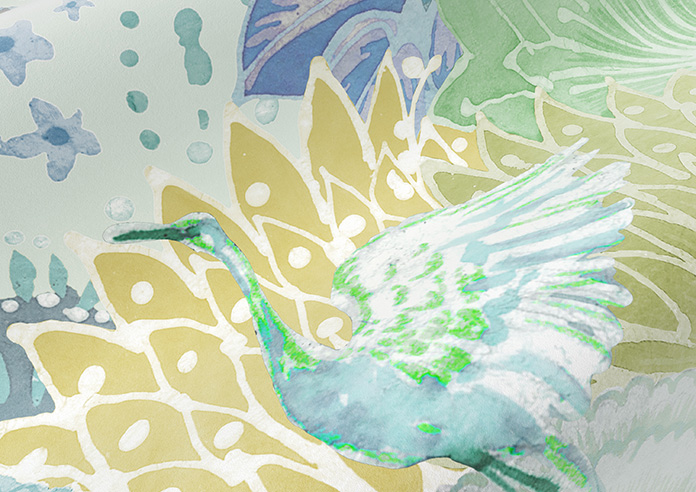 Kolkata Velvet, Spring Mist - Twist&Fit Roman Blind - Image 4